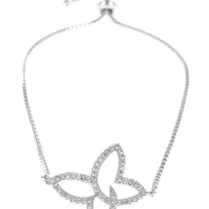 Elegant Silver Butterfly Anklet